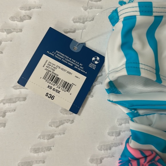 🌞 New Arizona Jean Co One Piece Bathing Suit Size 6/6x - Picture 6 of 9